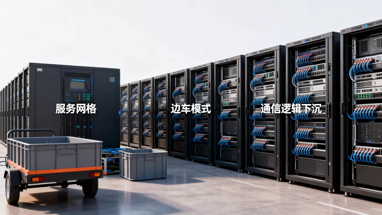服务网格如何把通信逻辑下沉到边车?,边车模式是什么? 服务网格如何把通信逻辑下沉到边车?,边车模式是什么?