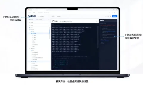 虚拟机IP地址显示乱码是什么原因，怎么解决？