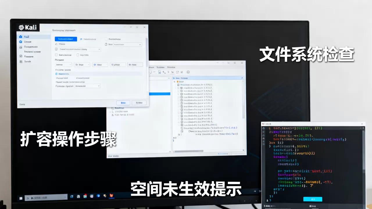 kali虚拟机扩容后空间不生效,为什么? kali虚拟机扩容后空间不生效,为什么?
