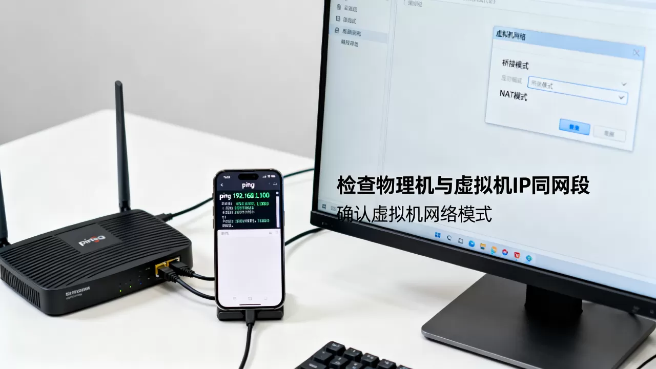 手机ping不通虚拟机怎么解决,虚拟机网络配置排查方法 手机ping不通虚拟机怎么解决,虚拟机网络配置排查方法