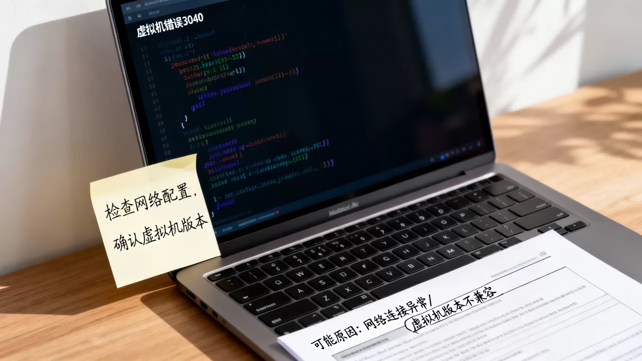 虚拟机错误3040怎么办,报错3040是什么原因? 虚拟机错误3040怎么办,报错3040是什么原因?