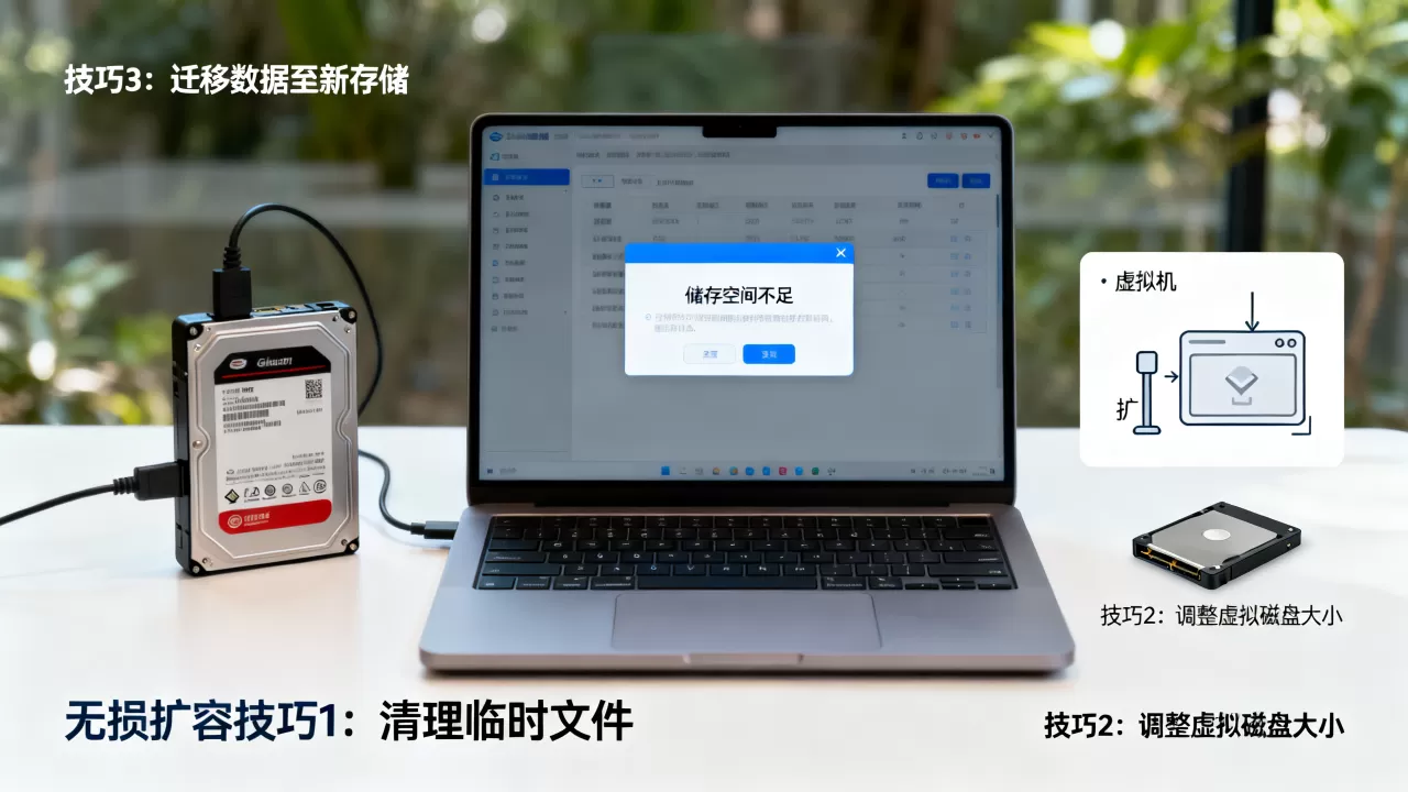 虚拟机储存大小不够用怎么办?教你3个无损扩容技巧 虚拟机储存大小不够用怎么办?教你3个无损扩容技巧