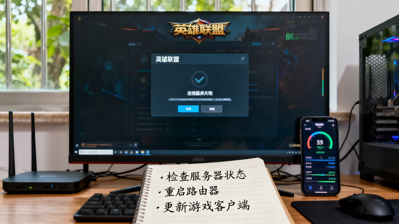 为什么电脑网络正常lol连接服务器失败,怎么办 为什么电脑网络正常lol连接服务器失败,怎么办