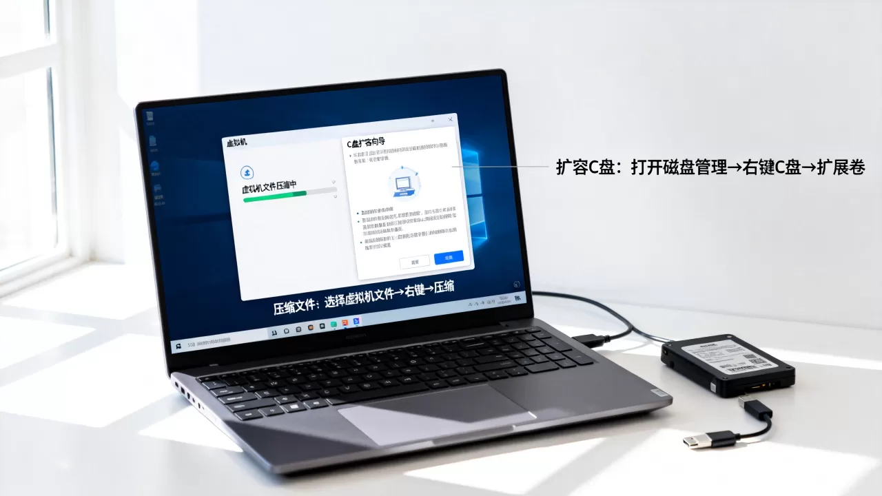 虚拟机文件太大如何压缩,虚拟机C盘空间不足怎么扩容 虚拟机文件太大如何压缩,虚拟机C盘空间不足怎么扩容