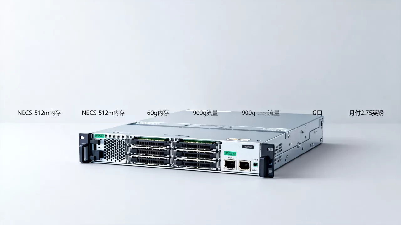 NECS-512m内存/60g内存/900g流量/G口/月付2.75英镑 NECS-512m内存/60g内存/900g流量/G口/月付2.75英镑