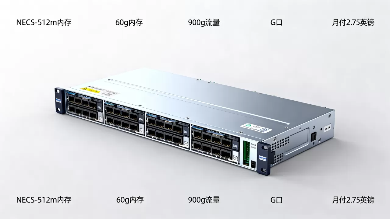 NECS-512m内存/60g内存/900g流量/G口/月付2.75英镑 NECS-512m内存/60g内存/900g流量/G口/月付2.75英镑