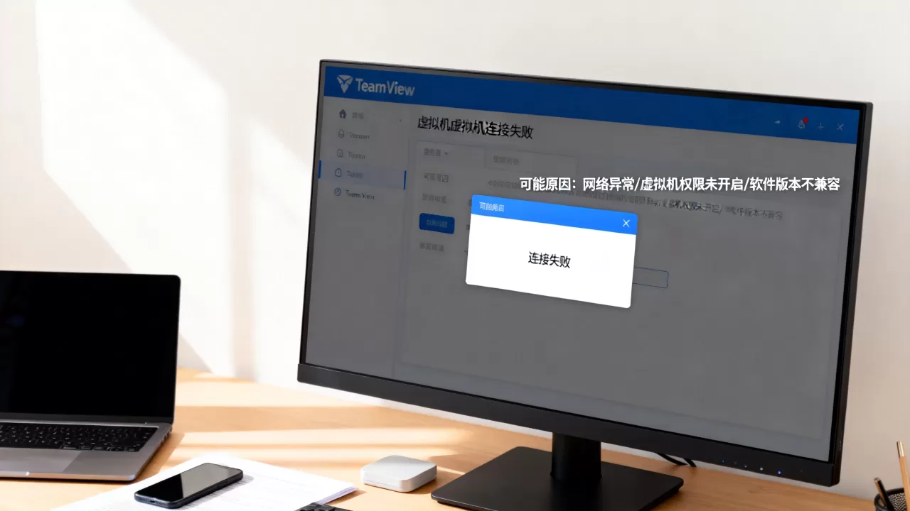 TeamViewer连不上虚拟机怎么办,连接失败是什么原因 TeamViewer连不上虚拟机怎么办,连接失败是什么原因
