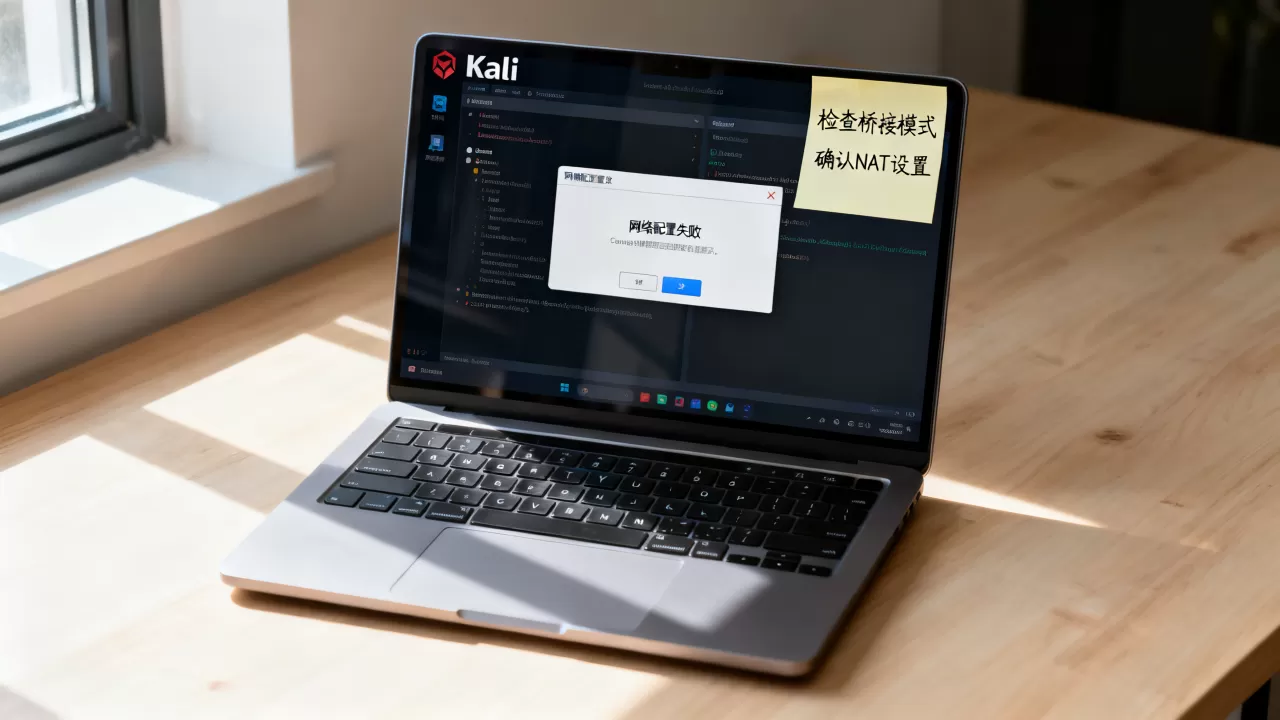 虚拟机加载Kali时网络配置为何失败,无法联网怎么办? 虚拟机加载Kali时网络配置为何失败,无法联网怎么办?
