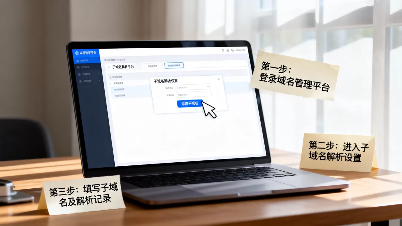 如何在域名下添加子域名?子域名解析设置方法, 如何在域名下添加子域名?子域名解析设置方法,