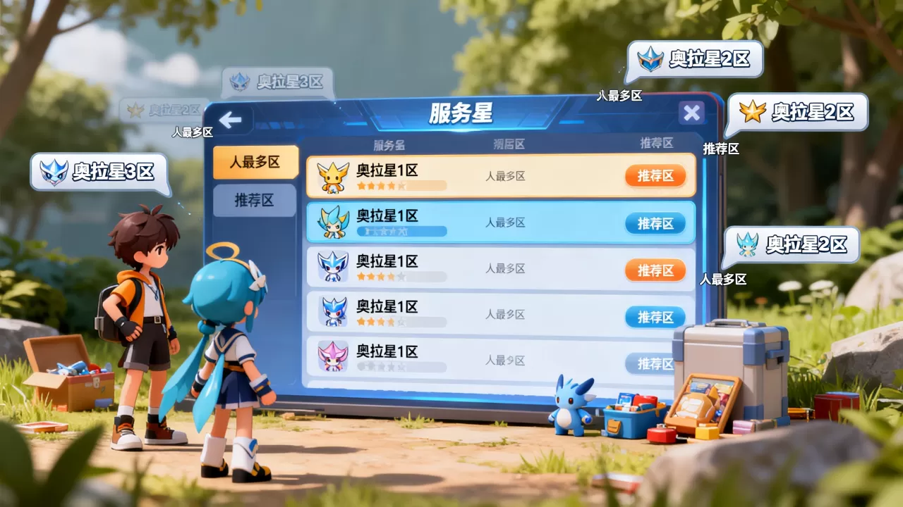 奥拉星服务器有哪些?,哪个区人最多最值得玩。 奥拉星服务器有哪些?,哪个区人最多最值得玩。