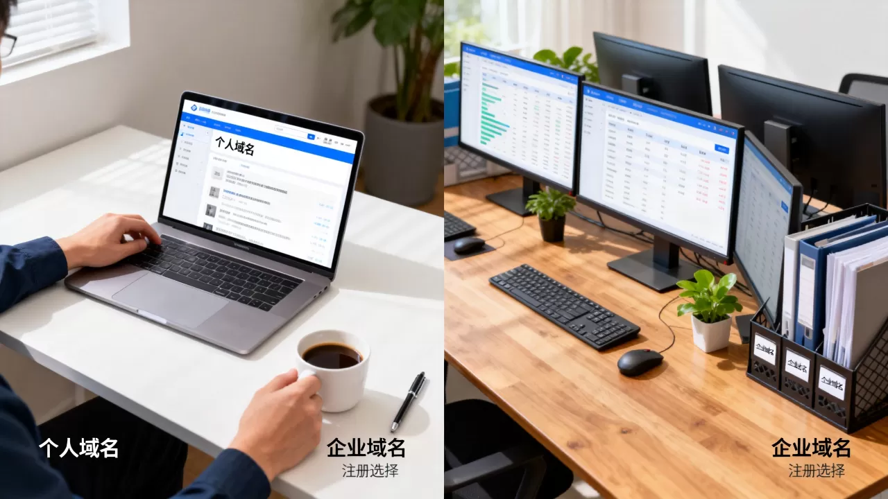 个人域名和企业域名区别?注册时该选哪种? 个人域名和企业域名区别?注册时该选哪种?