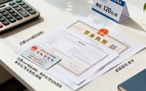 注册com域名要准备哪些材料？，需要多少钱
