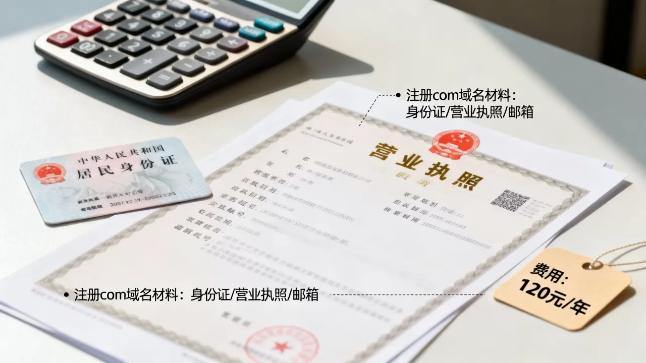 注册com域名要准备哪些材料?,需要多少钱 注册com域名要准备哪些材料?,需要多少钱