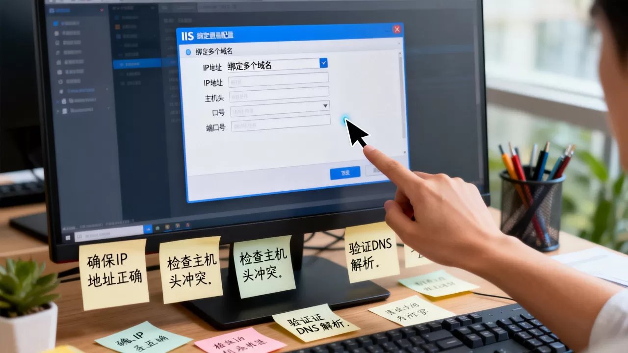 IIS绑定多个域名时如何正确配置,有哪些注意事项? IIS绑定多个域名时如何正确配置,有哪些注意事项?