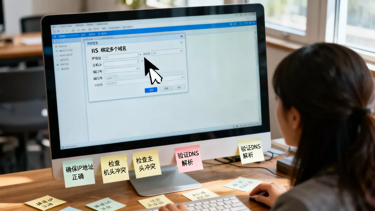 IIS绑定多个域名时如何正确配置,有哪些注意事项? IIS绑定多个域名时如何正确配置,有哪些注意事项?