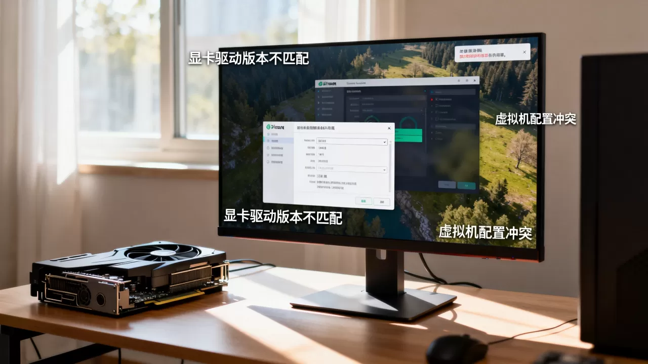 虚拟机显卡重叠导致显示异常怎么办,什么原因导致的 虚拟机显卡重叠导致显示异常怎么办,什么原因导致的