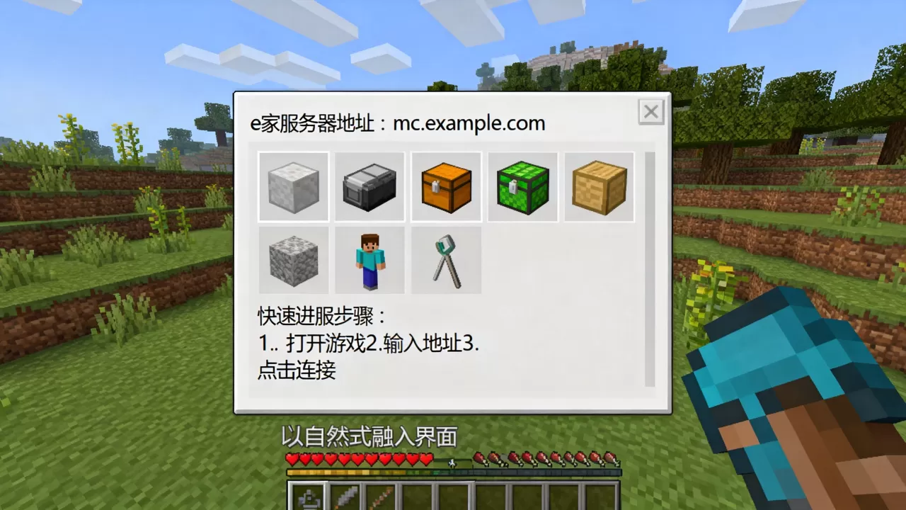 我的世界e家服务器地址是多少,怎么快速进服? 我的世界e家服务器地址是多少,怎么快速进服?