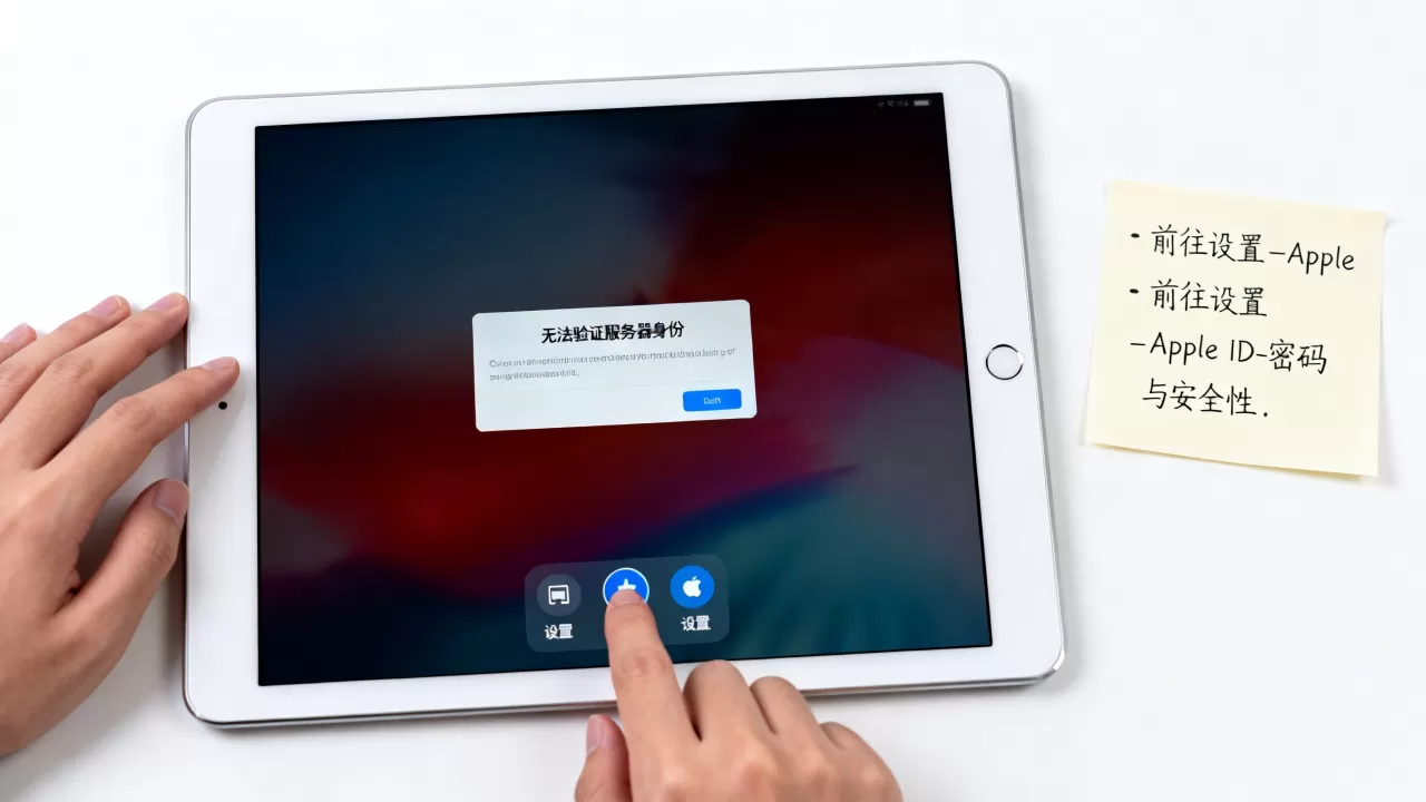 iPad id登录服务器出错怎么办,ipad无法验证服务器身份? iPad id登录服务器出错怎么办,ipad无法验证服务器身份?