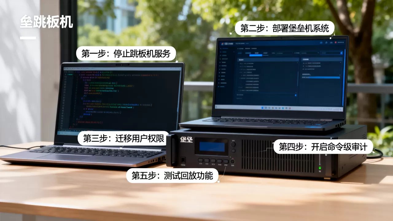 如何把跳板机替换为堡垒机实现命令级审计回放,操作步骤是什么? 如何把跳板机替换为堡垒机实现命令级审计回放,操作步骤是什么?