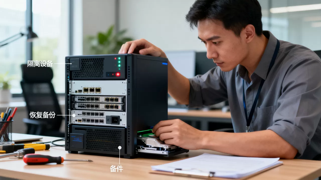 遭受勒索后按预案先隔离再恢复备份数据 遭受勒索后按预案先隔离再恢复备份数据