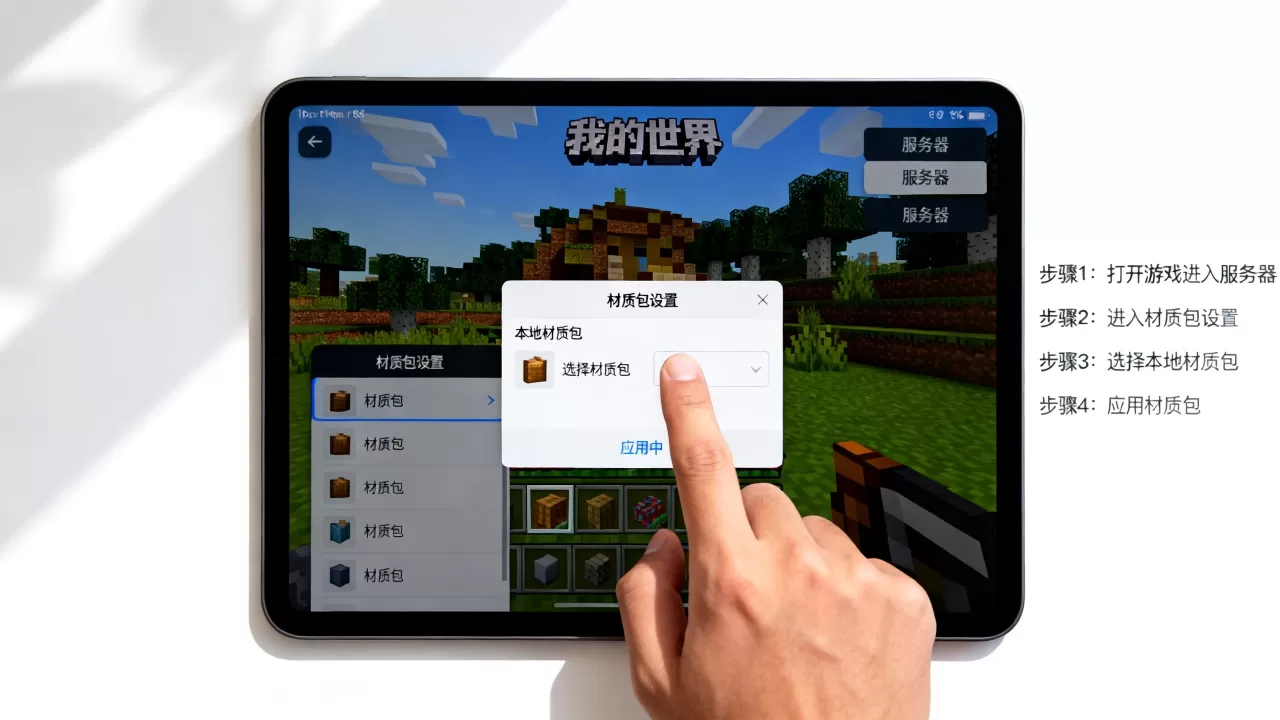 ios平板我的世界怎么在服务器加材质包,具体步骤是什么? ios平板我的世界怎么在服务器加材质包,具体步骤是什么?