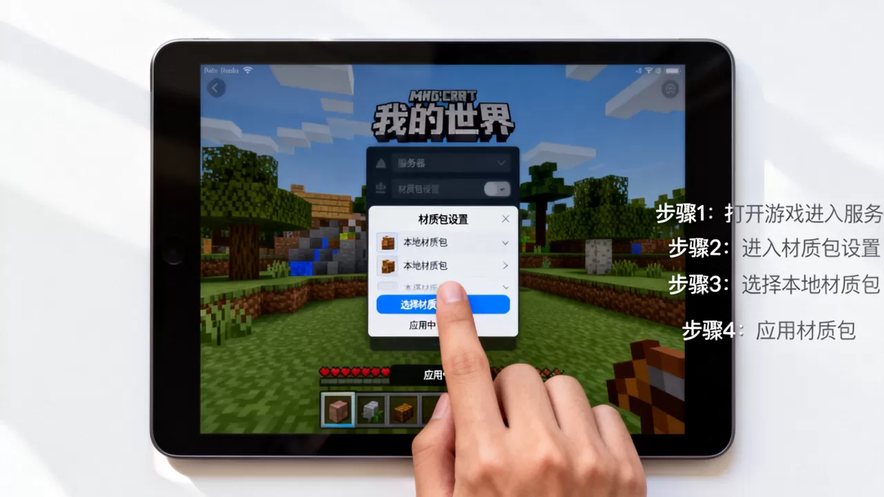 ios平板我的世界怎么在服务器加材质包,具体步骤是什么? ios平板我的世界怎么在服务器加材质包,具体步骤是什么?