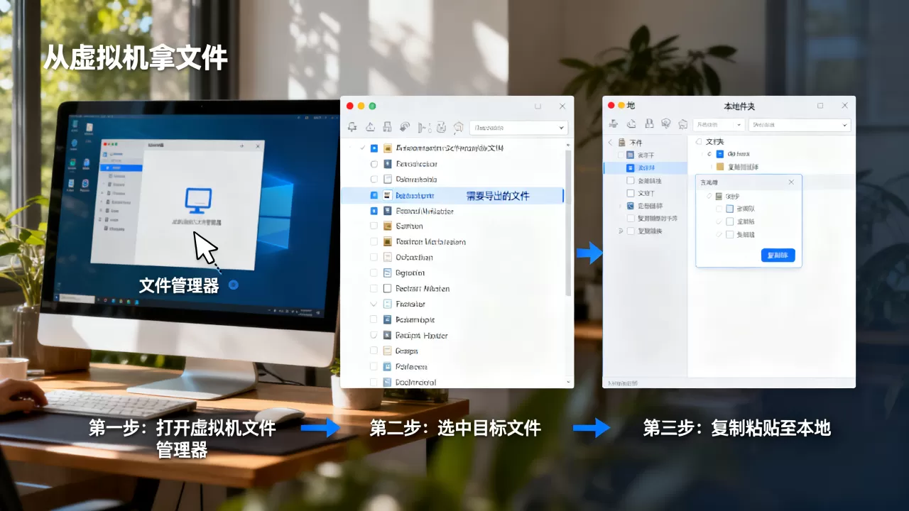 怎么从虚拟机里拿出文件,具体操作步骤是什么 怎么从虚拟机里拿出文件,具体操作步骤是什么