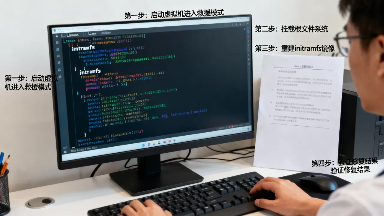 Linux虚拟机initramfs损坏如何修复?,有哪些步骤 Linux虚拟机initramfs损坏如何修复?,有哪些步骤