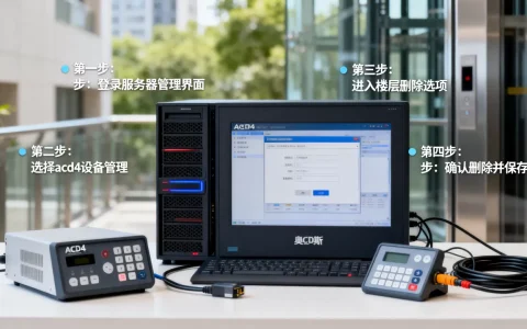 奥的斯acd4怎么用服务器删除楼层，操作步骤是什么？