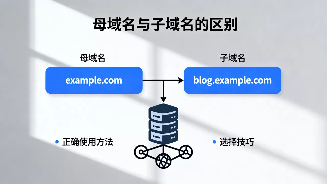 母域名与子域名有何不同?如何正确使用它们,区别与选择方法有哪些? 母域名与子域名有何不同?如何正确使用它们,区别与选择方法有哪些?
