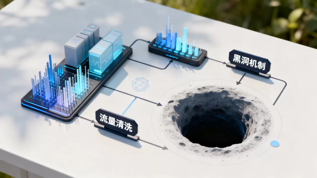 流量清洗与黑洞机制如何分工配合,各自作用是什么? 流量清洗与黑洞机制如何分工配合,各自作用是什么?