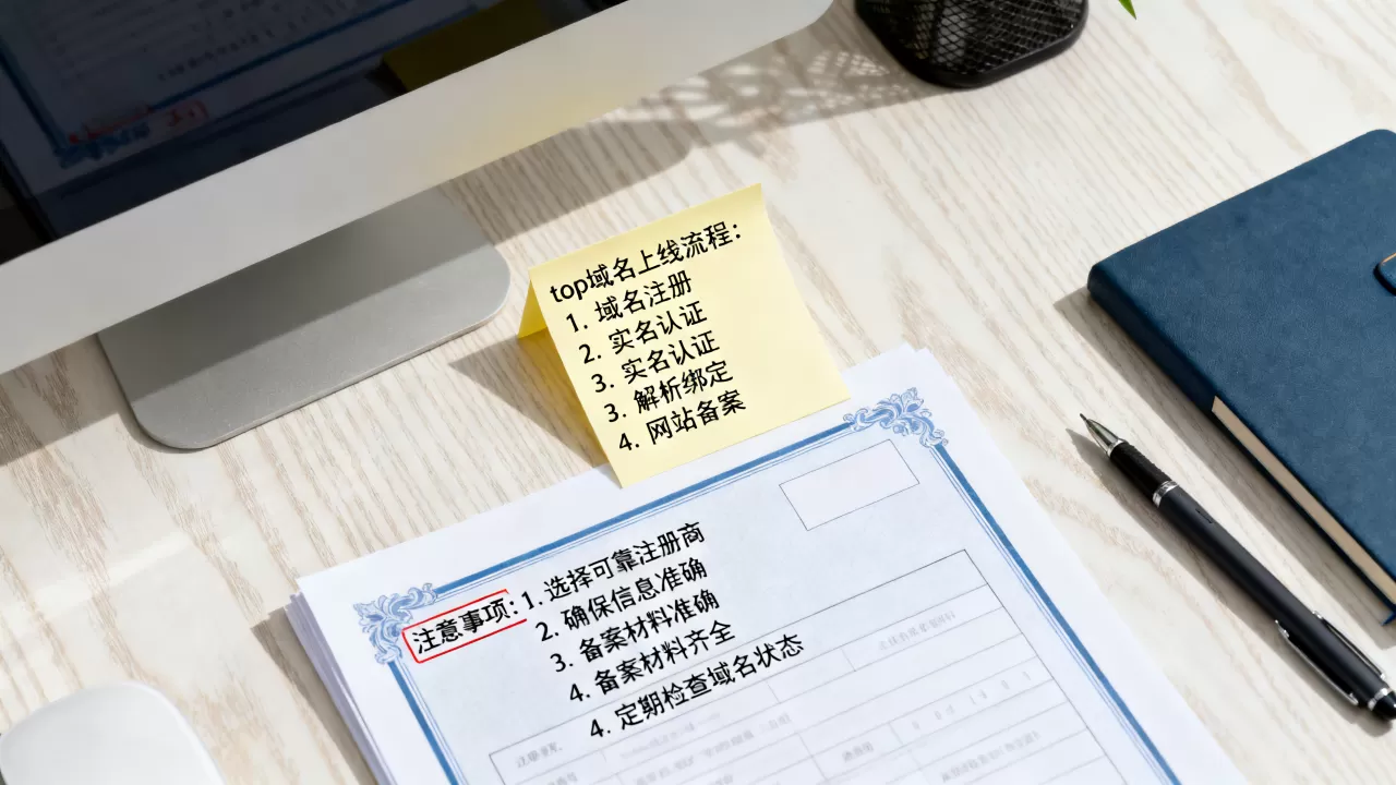 top域名上线流程是什么,有哪些注意事项? top域名上线流程是什么,有哪些注意事项?
