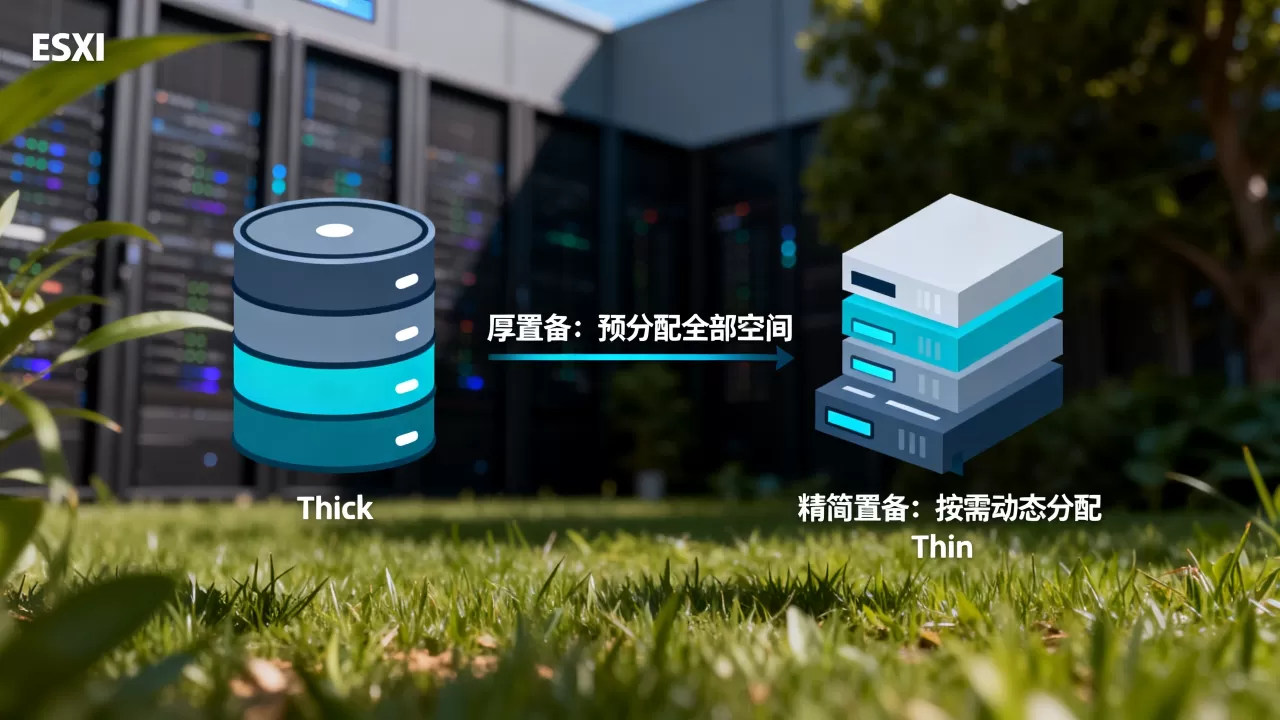 exsi创建虚拟机磁盘类型选哪个?,thick和thin区别是什么 exsi创建虚拟机磁盘类型选哪个?,thick和thin区别是什么