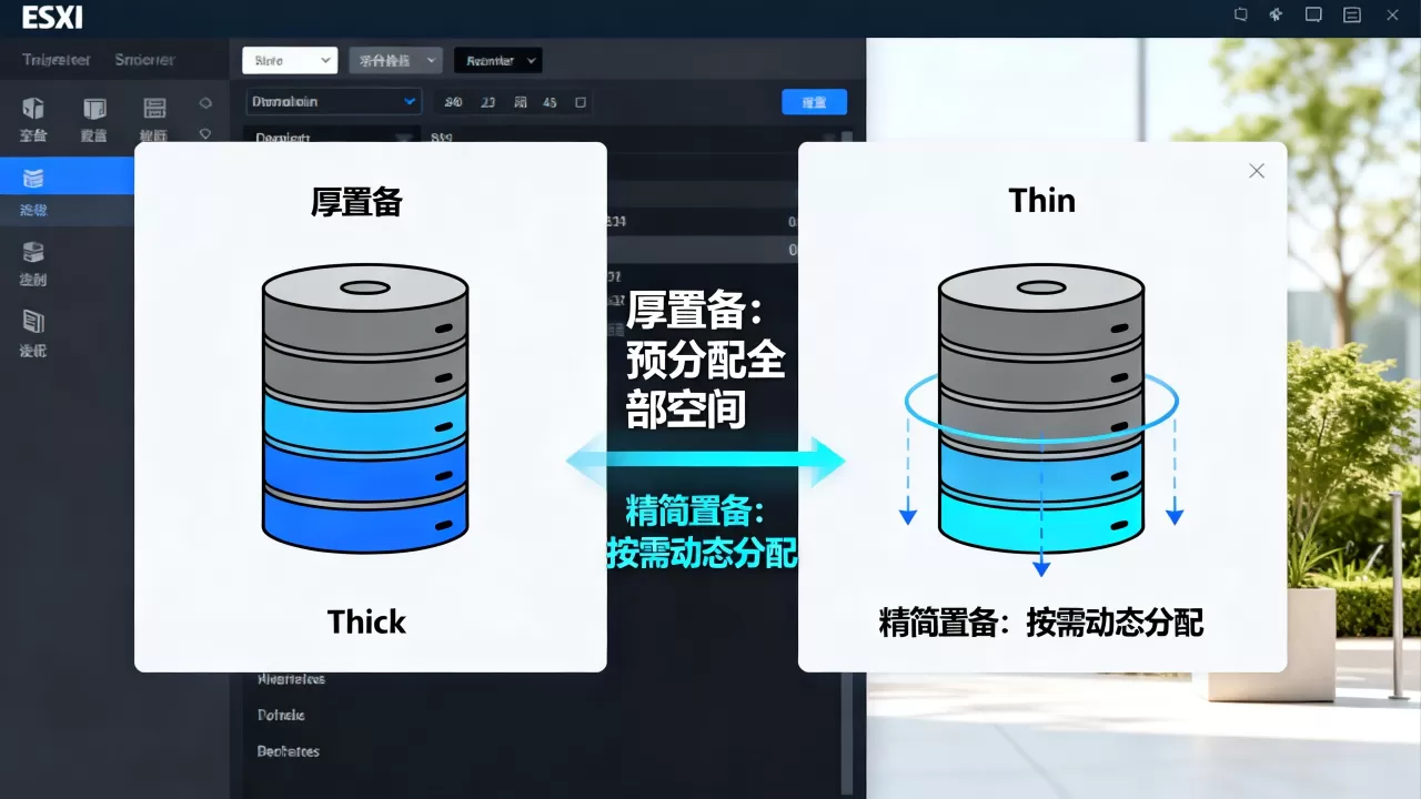 exsi创建虚拟机磁盘类型选哪个?,thick和thin区别是什么 exsi创建虚拟机磁盘类型选哪个?,thick和thin区别是什么