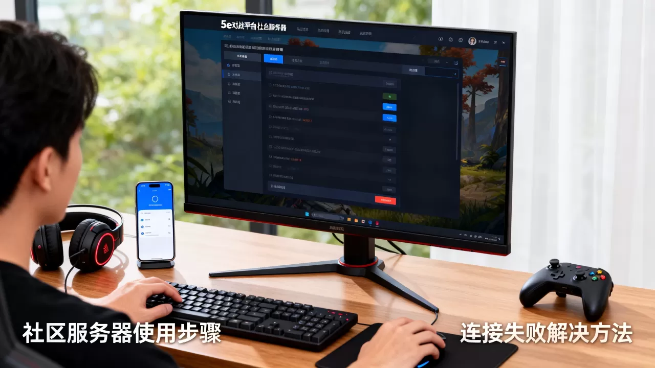 5e对战平台怎么用社区服务器?, 社区服进不去怎么解决 5e对战平台怎么用社区服务器?, 社区服进不去怎么解决