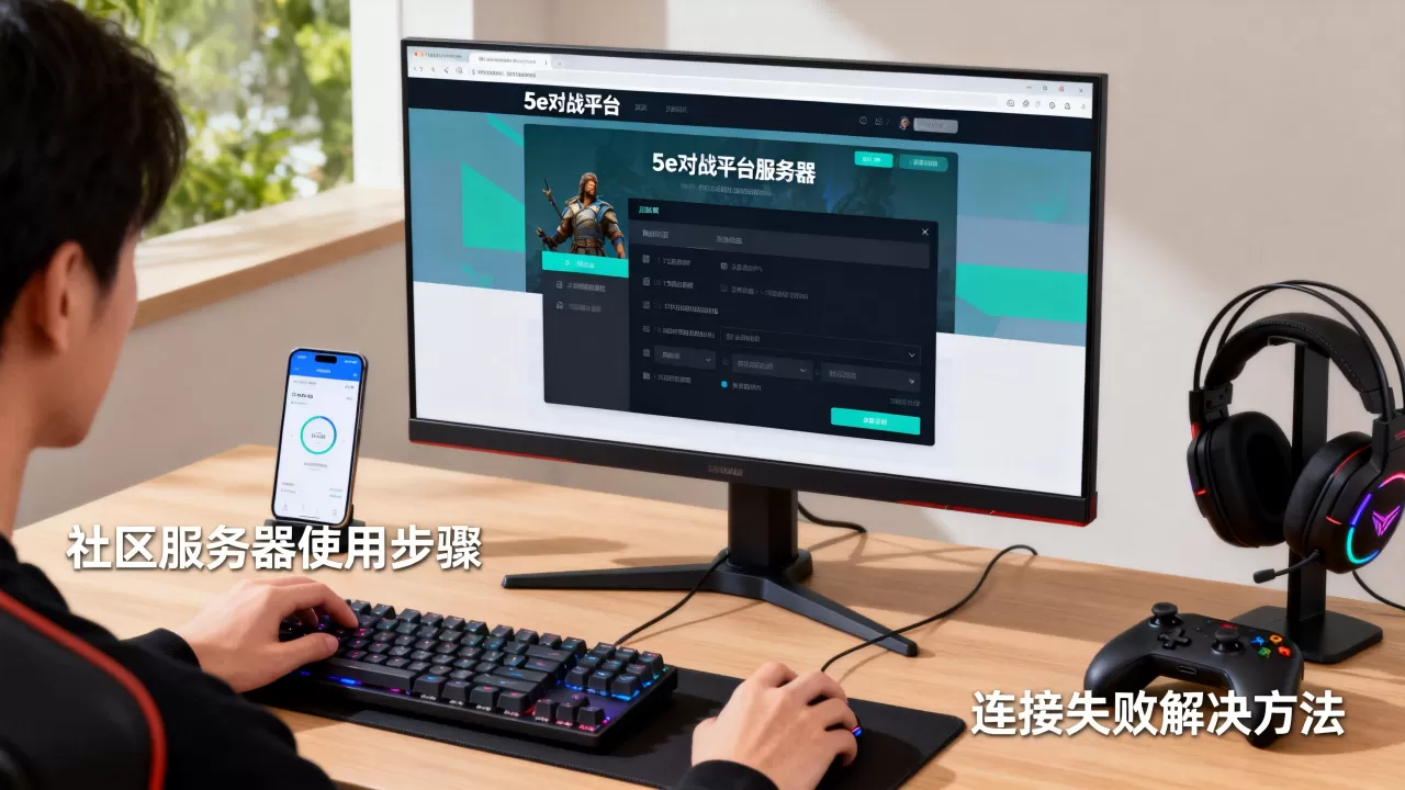 5e对战平台怎么用社区服务器?, 社区服进不去怎么解决 5e对战平台怎么用社区服务器?, 社区服进不去怎么解决