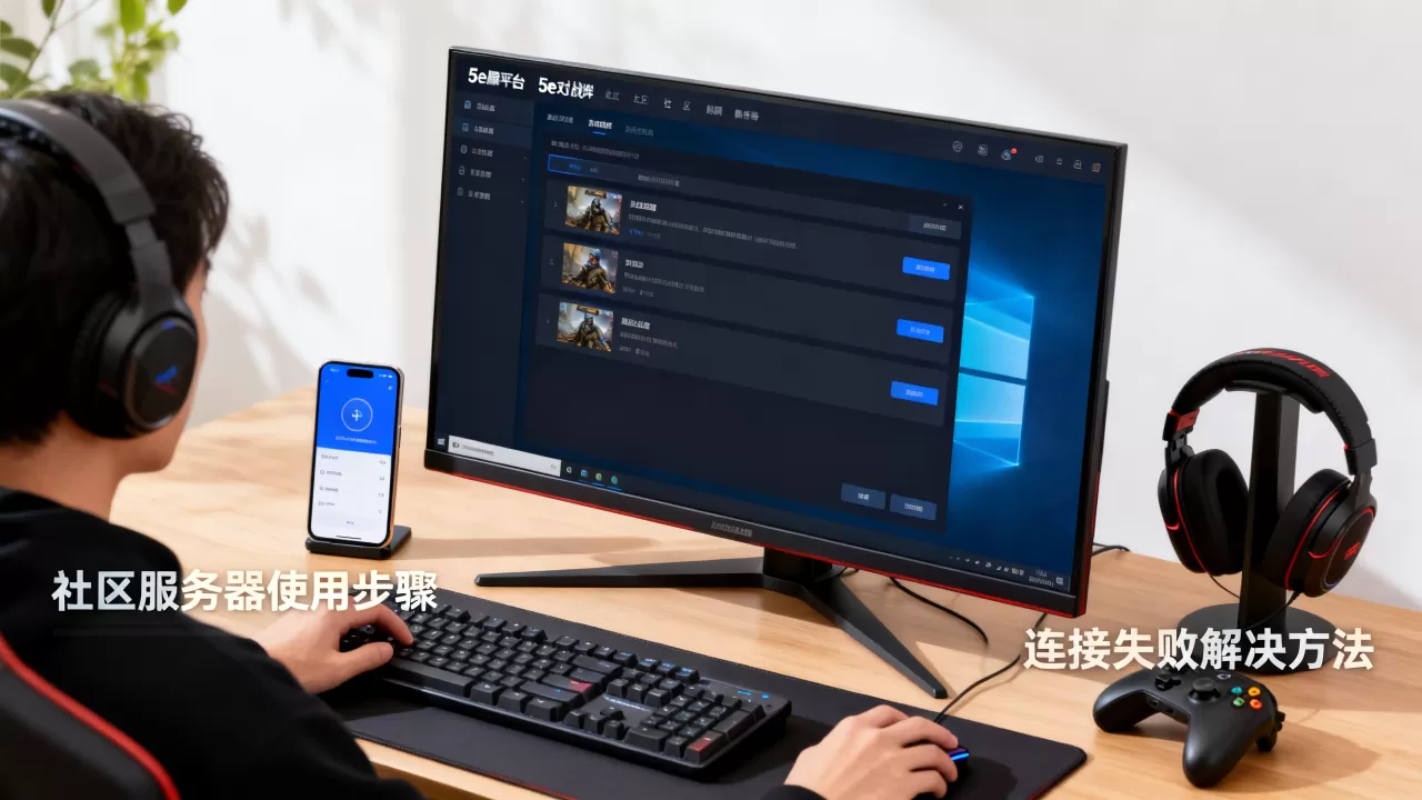 5e对战平台怎么用社区服务器?, 社区服进不去怎么解决 5e对战平台怎么用社区服务器?, 社区服进不去怎么解决