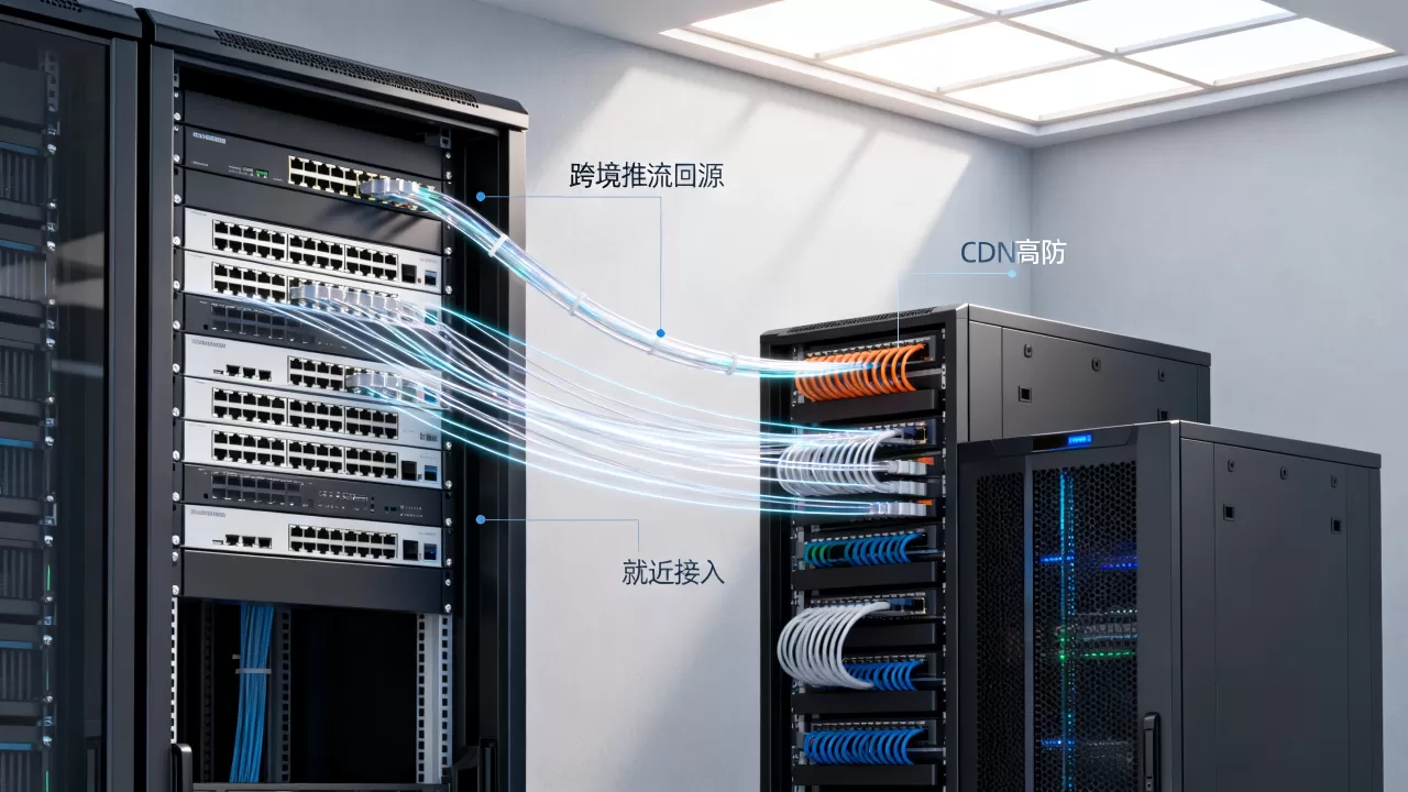 跨境推流回源与CDN高防的就近接入法 跨境推流回源与CDN高防的就近接入法