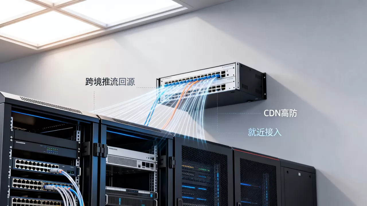 跨境推流回源与CDN高防的就近接入法 跨境推流回源与CDN高防的就近接入法