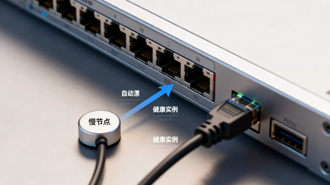 慢节点被探测到后流量自动漂移到健康实例 慢节点被探测到后流量自动漂移到健康实例