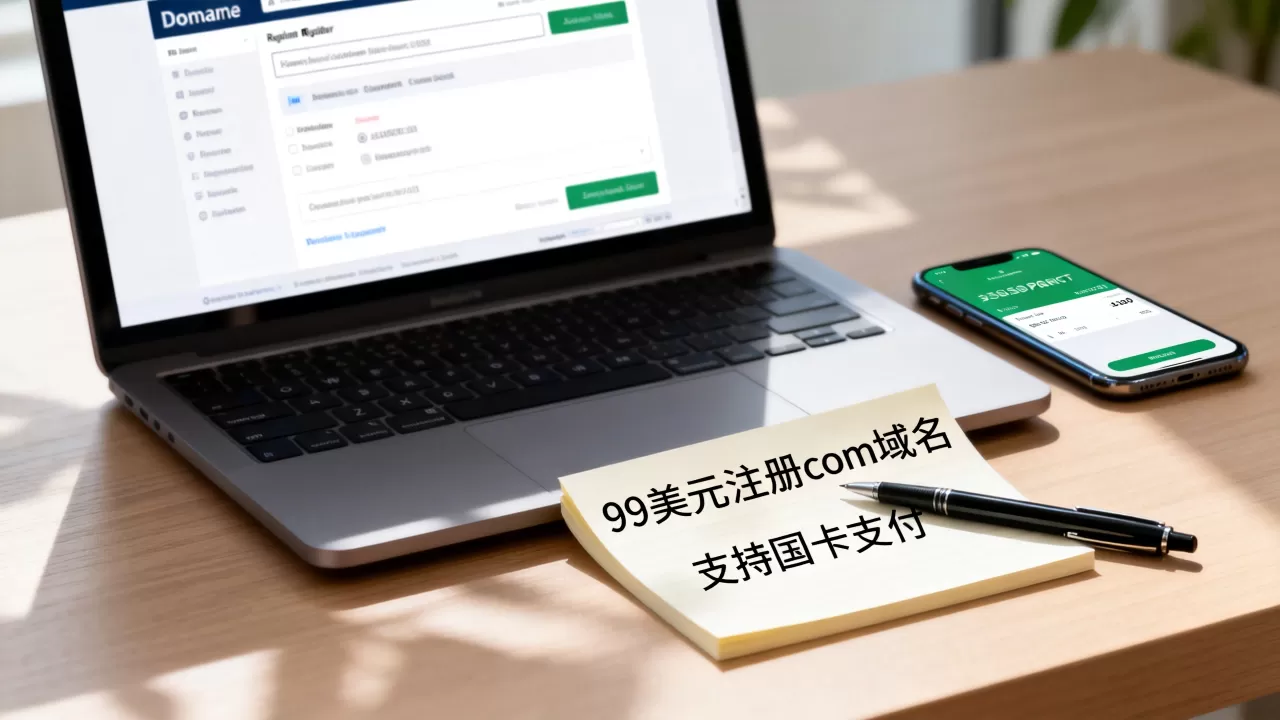 99美元注册com域名怎么操作,支持国卡吗? 99美元注册com域名怎么操作,支持国卡吗?