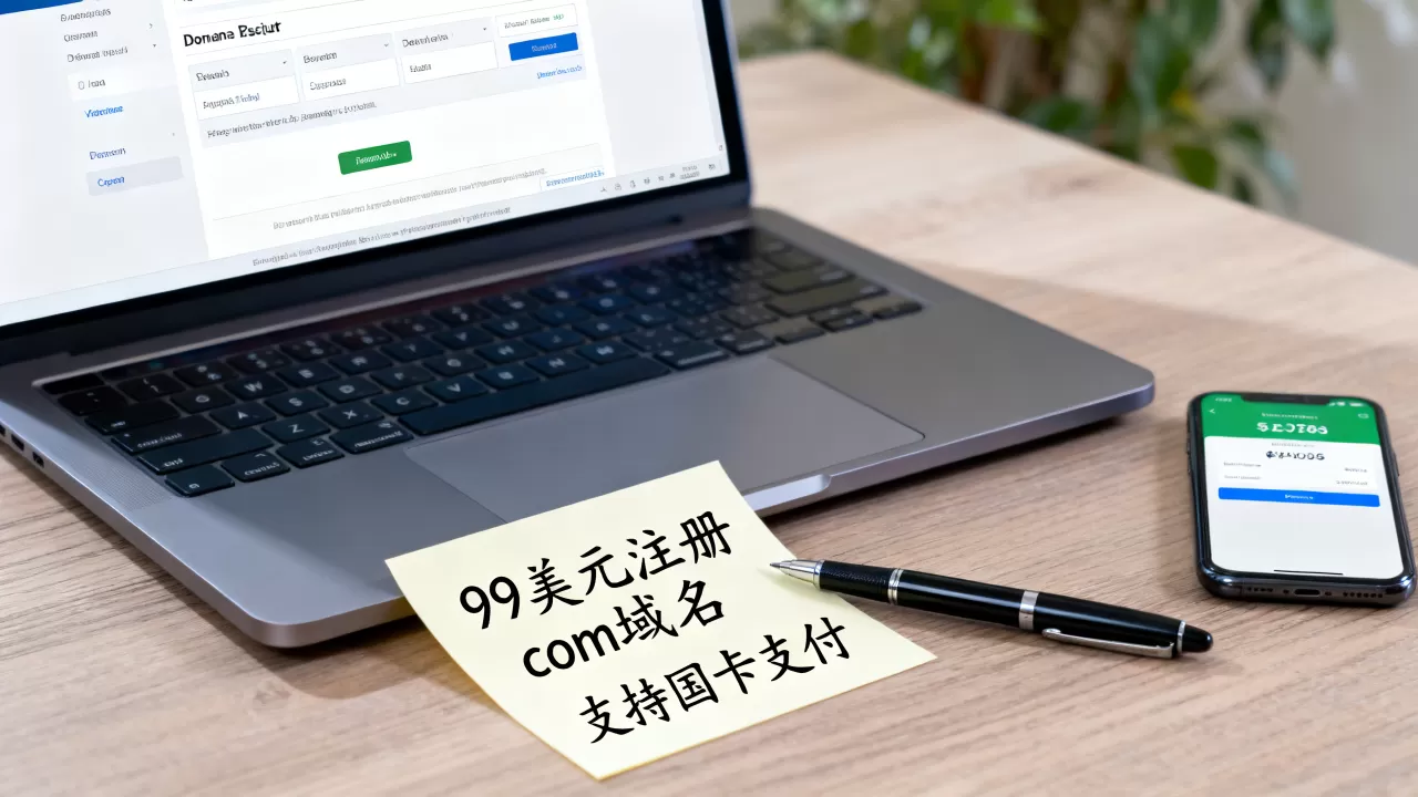 99美元注册com域名怎么操作,支持国卡吗? 99美元注册com域名怎么操作,支持国卡吗?