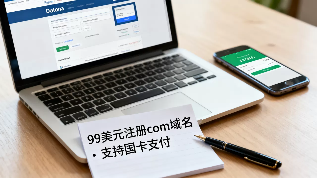 99美元注册com域名怎么操作,支持国卡吗? 99美元注册com域名怎么操作,支持国卡吗?