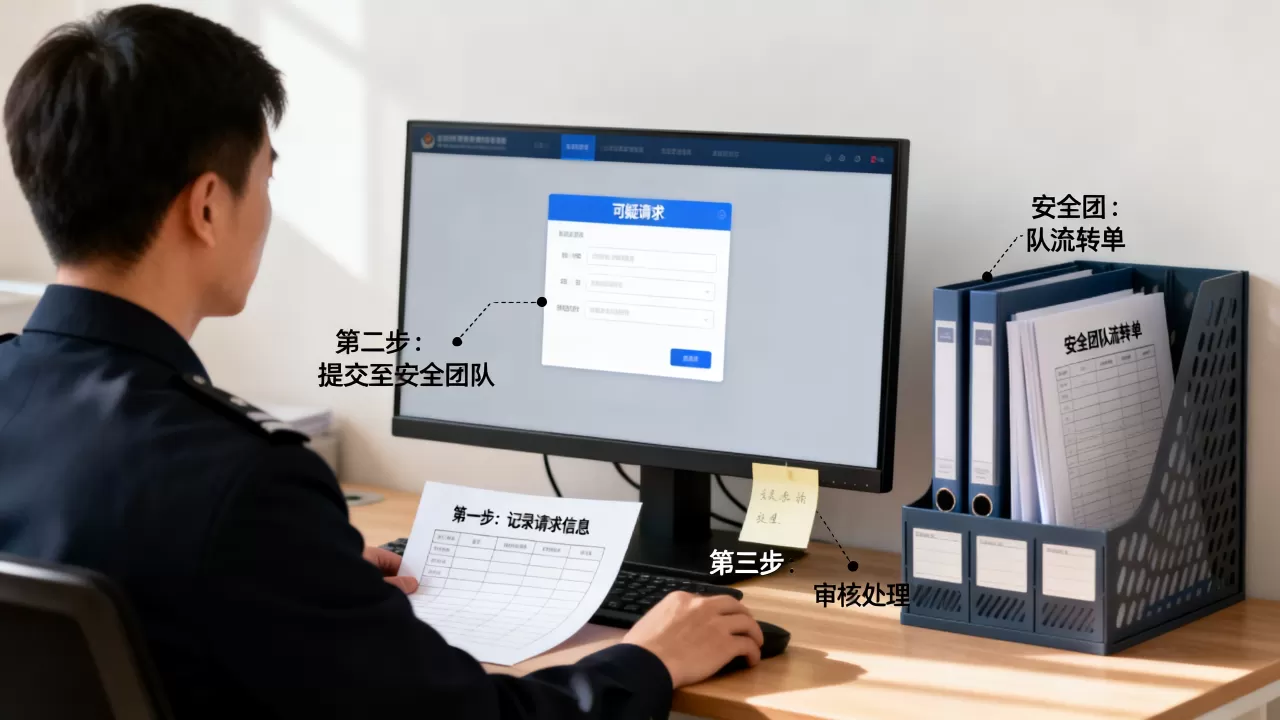 业务侧发现可疑请求后如何上报?,流转机制是什么 业务侧发现可疑请求后如何上报?,流转机制是什么
