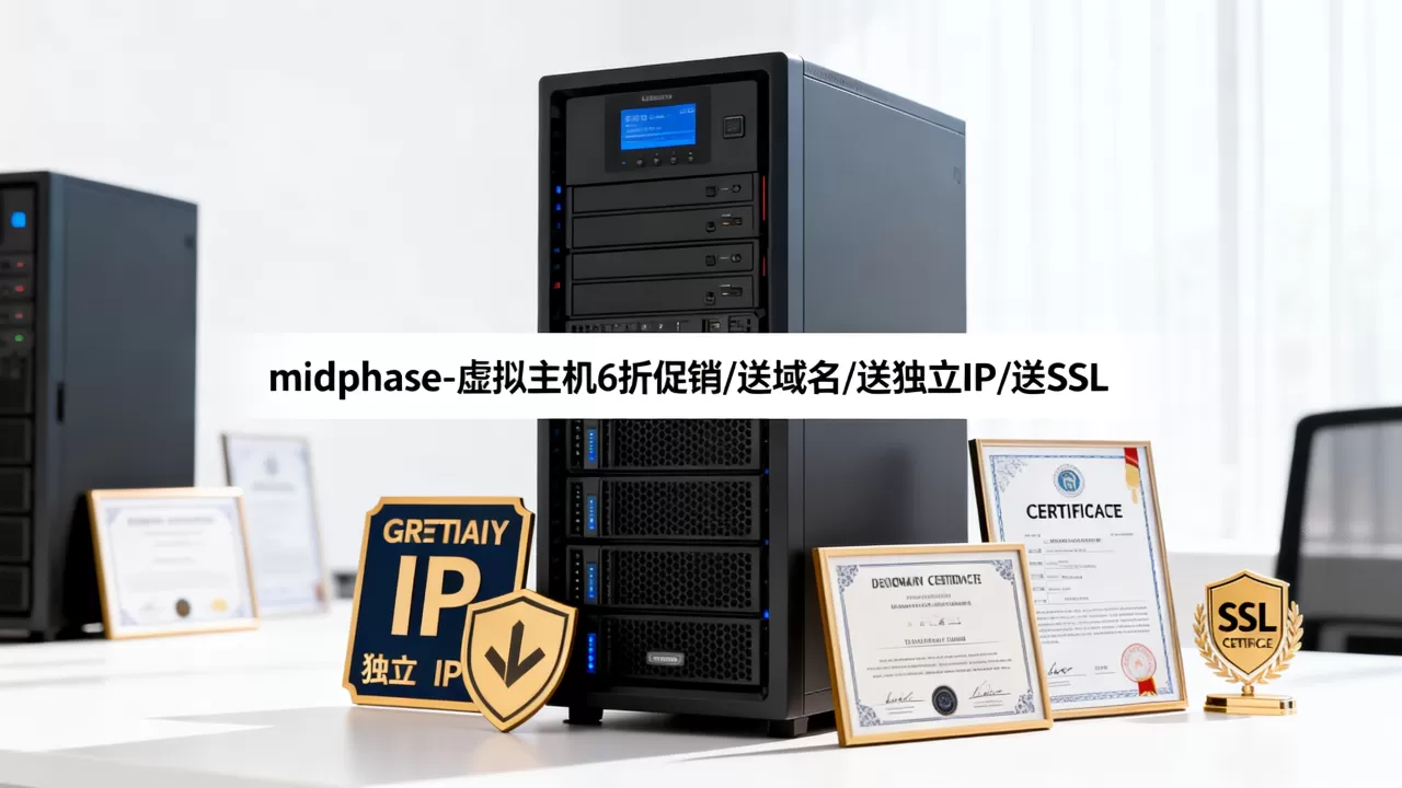 推荐:midphase-虚拟主机6折促销/送域名/送独立IP/送SSL 推荐:midphase-虚拟主机6折促销/送域名/送独立IP/送SSL