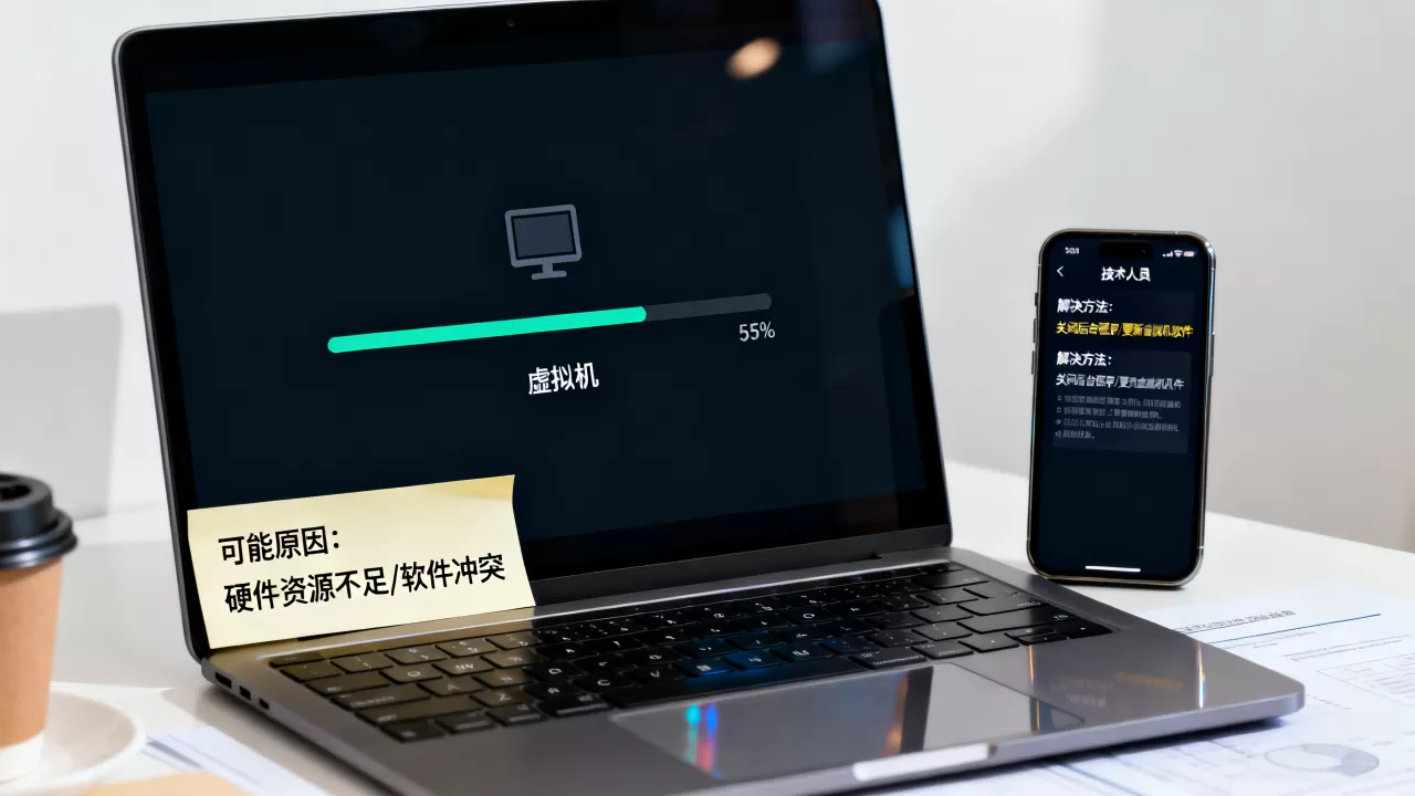 虚拟机卡在55%不动是什么原因,怎么解决? 虚拟机卡在55%不动是什么原因,怎么解决?