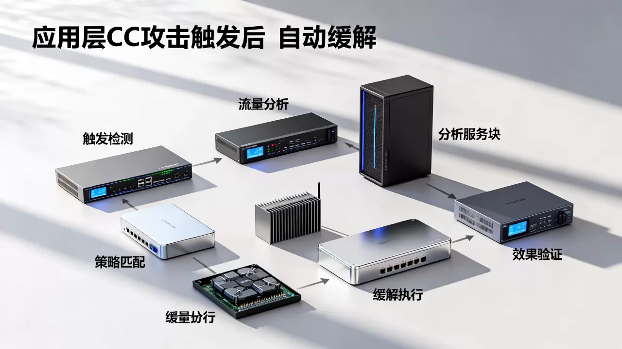 应用层CC攻击触发后自动缓解流程如何设计?,有哪些步骤? 应用层CC攻击触发后自动缓解流程如何设计?,有哪些步骤?