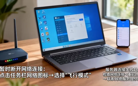 win10怎么暂时断开网络连接，服务器连接失败怎么办？