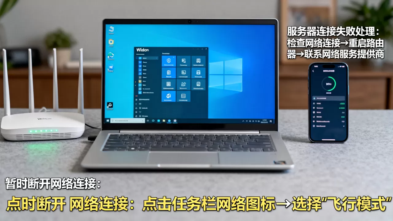 win10怎么暂时断开网络连接,服务器连接失败怎么办? win10怎么暂时断开网络连接,服务器连接失败怎么办?