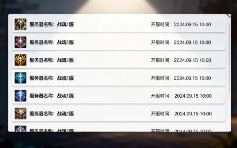 战意新开了哪些服务器，最新开服时间表在哪查？